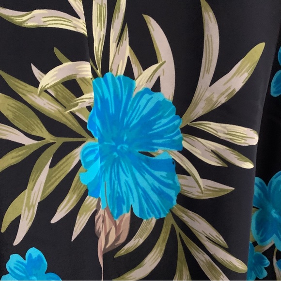 Jessica Size 8 Black and Blue Floral Dress - Picture 3 of 8